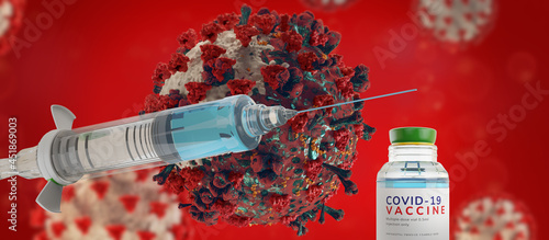 covid-19 syringe and mutati...