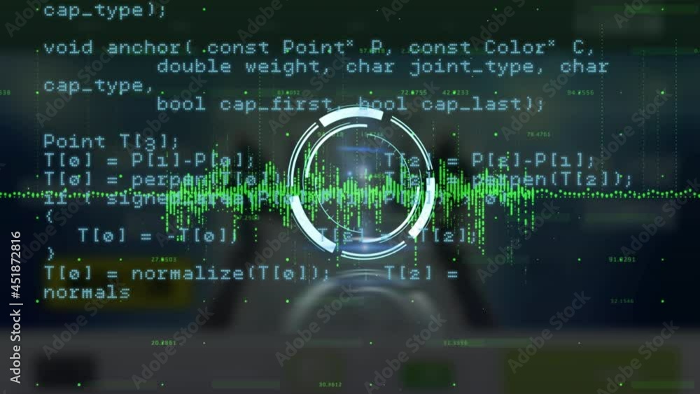 Animation of digital interface and data processing Animation of digital interface and data processing