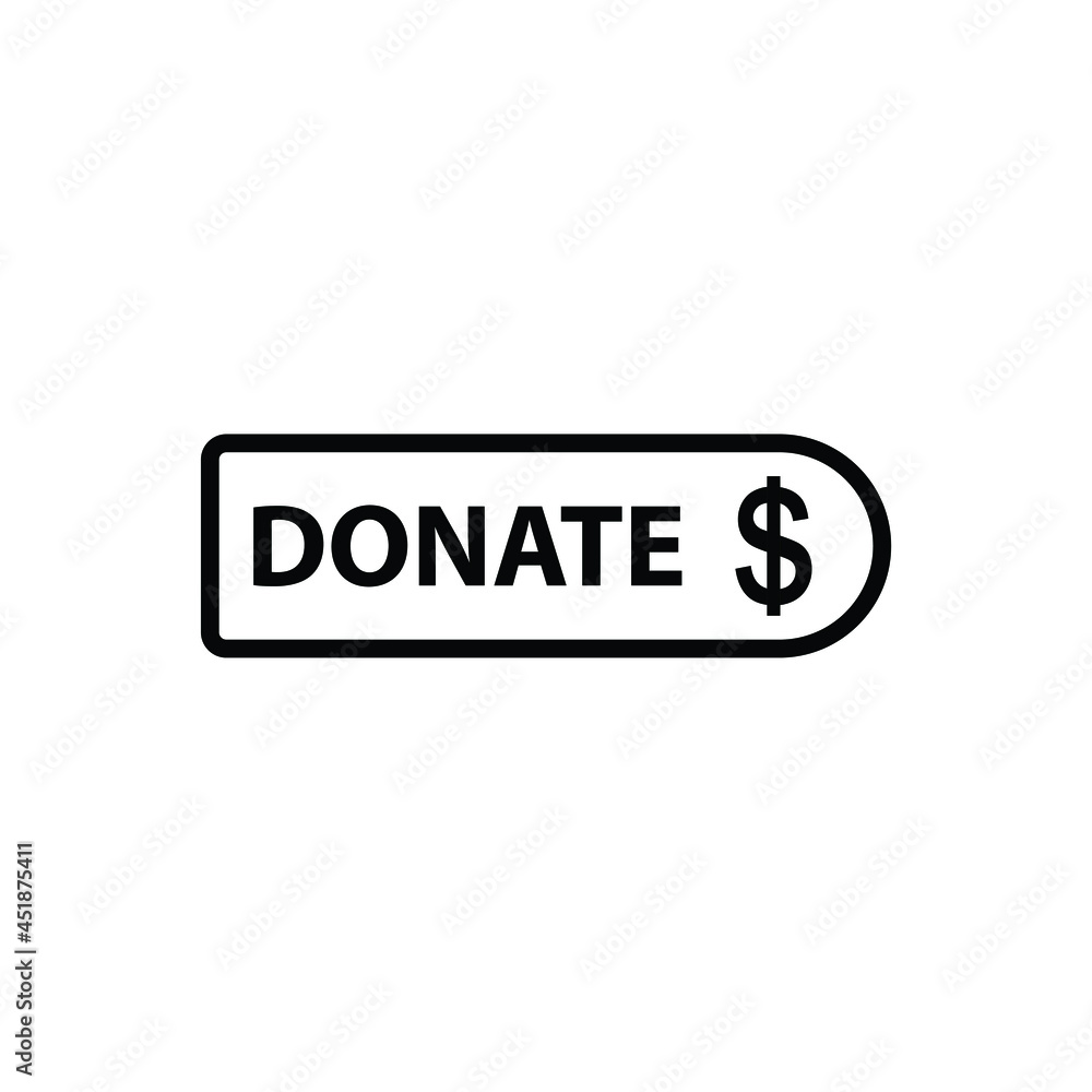 donate icon button vector. help, aid sign donate icon button vector. help, aid sign