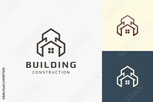 Residence or apartment logo in simple shape for real estate business