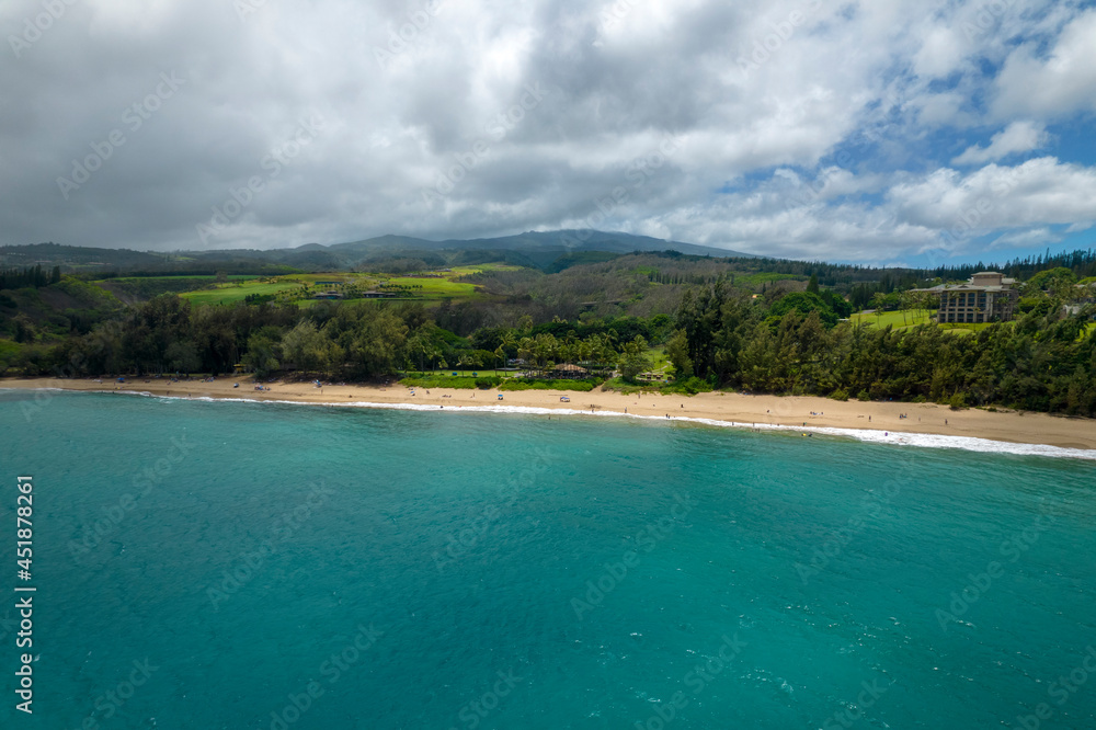 Hawaii Beach Maui from Drone