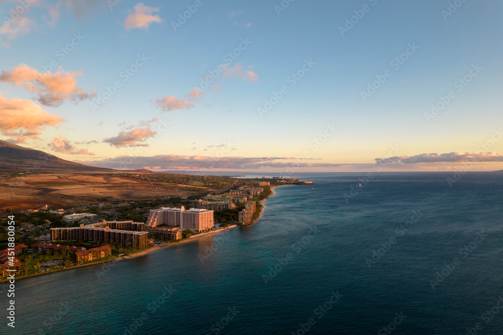 Kaanapali Aerial View Drone - Maui Hawaii Condos and Hotels