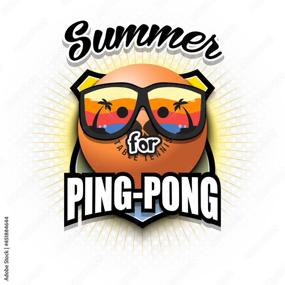 Summer logo. Summer for ping-pong