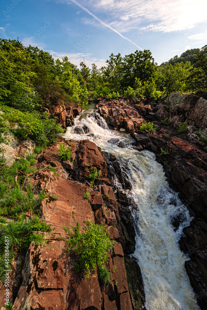 Obraz premium Great Falls Park. A small National Park Service site in Virginia, United States. 