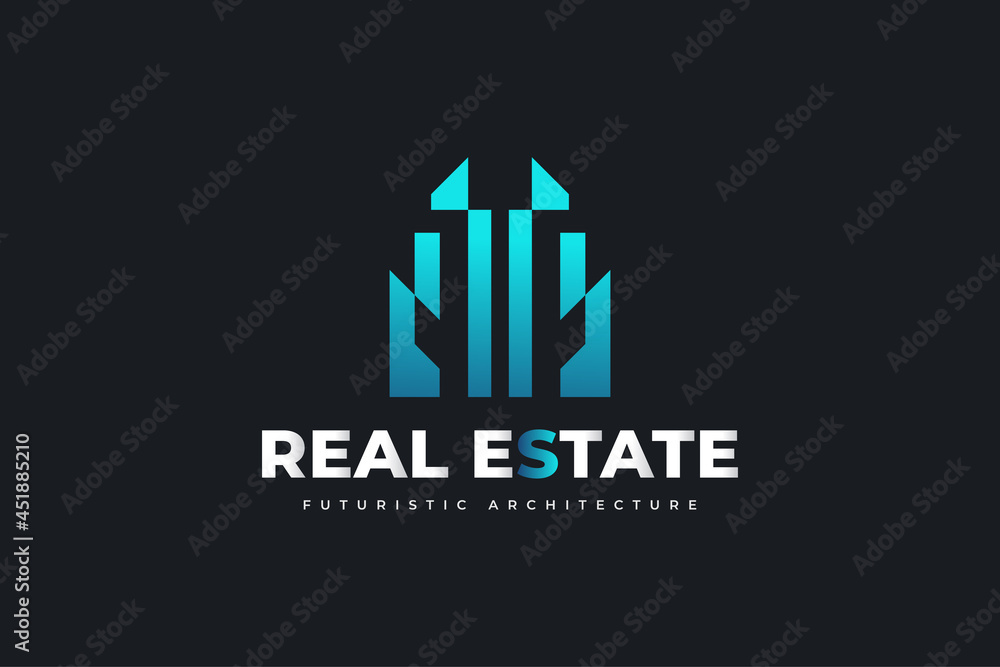 Modern and Futuristic Real Estate Logo Design