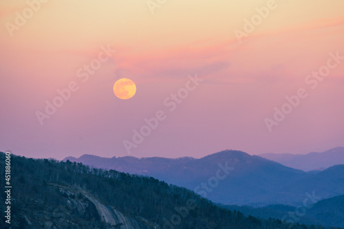 Moon as seen from high elevation in North Carolina