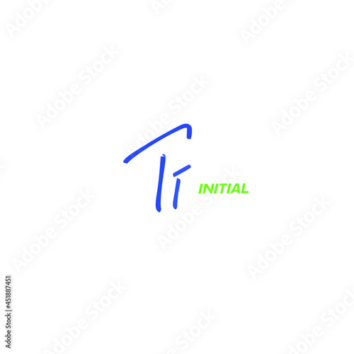 Ti handwritten logo for identity