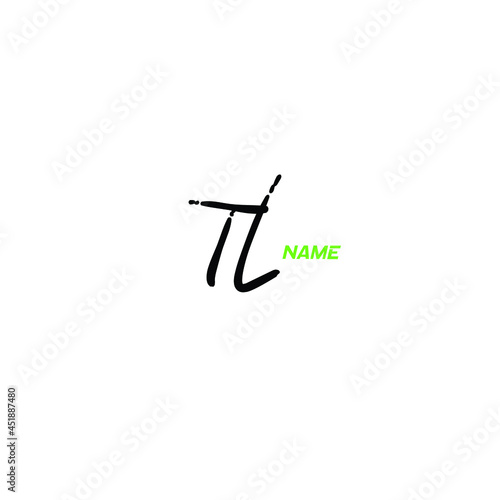 TL handwritten logo for identity