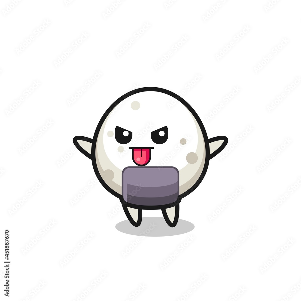 naughty onigiri character in mocking pose naughty onigiri character in mocking pose