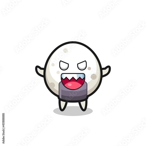 illustration of evil onigiri mascot character