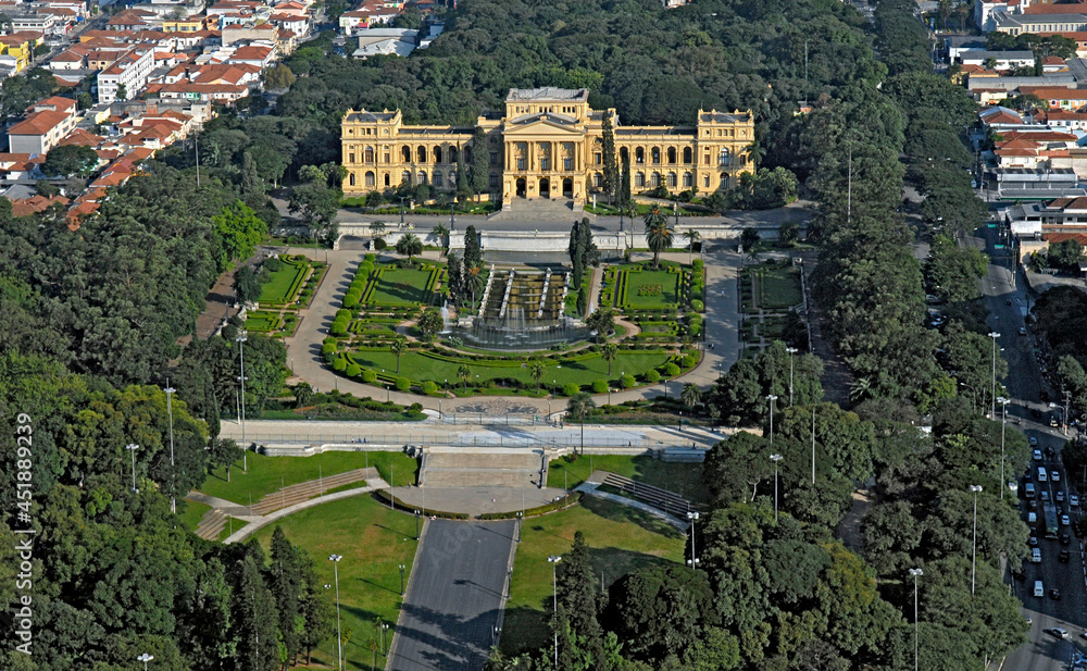 Fototapeta premium Vista aérea do Museu do Ipiranga. São Paulo.