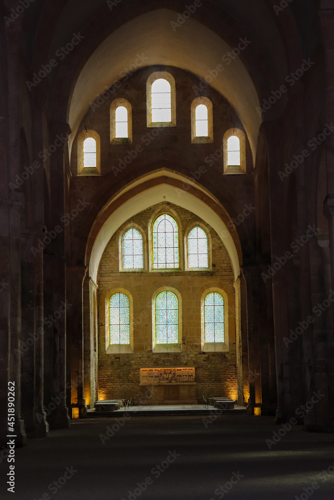 Bourgogne - Côte-d'Or - Montbard - Marmagne - Abbaye de Fontenay -  Intérieur de l'église abbatiale