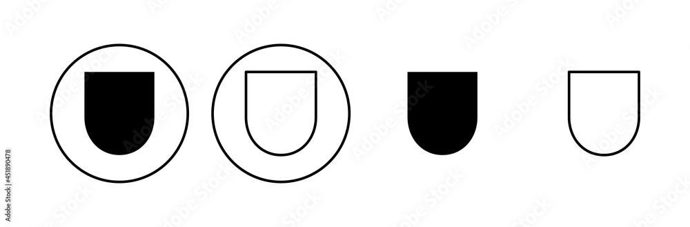 Shield icon set. Protection icon vector. Security vector icon Shield icon set. Protection icon vector. Security vector icon