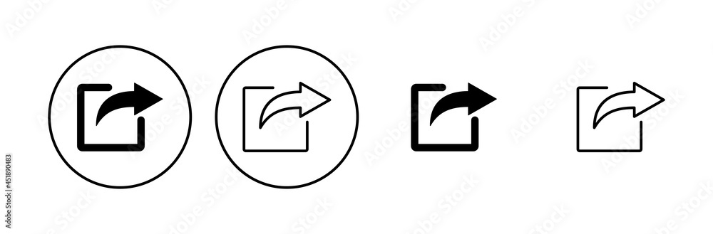 Share icon set. Sharing vector icon Share icon set. Sharing vector icon
