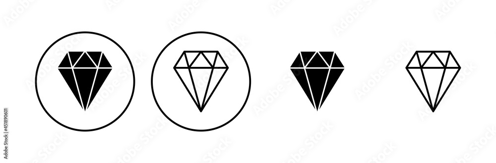 Diamond icon set. diamond gems vector icon. Diamond icon set. diamond gems vector icon.