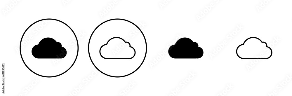 Cloud icon set. cloud vector icon Cloud icon set. cloud vector icon
