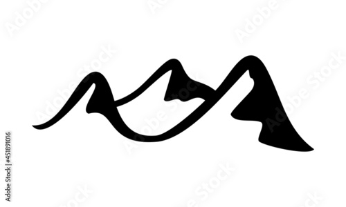 vector line mountain logo