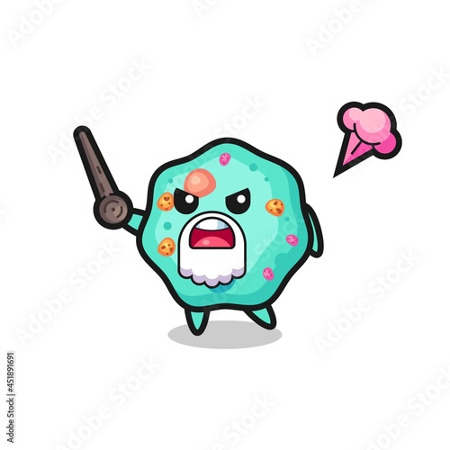 cute amoeba grandpa is getting angry