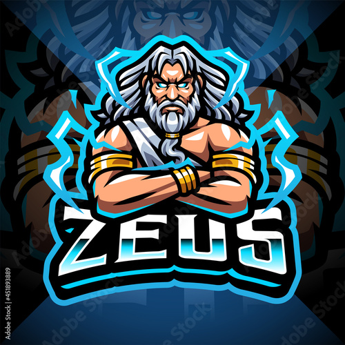 Zeus esport mascot logo design