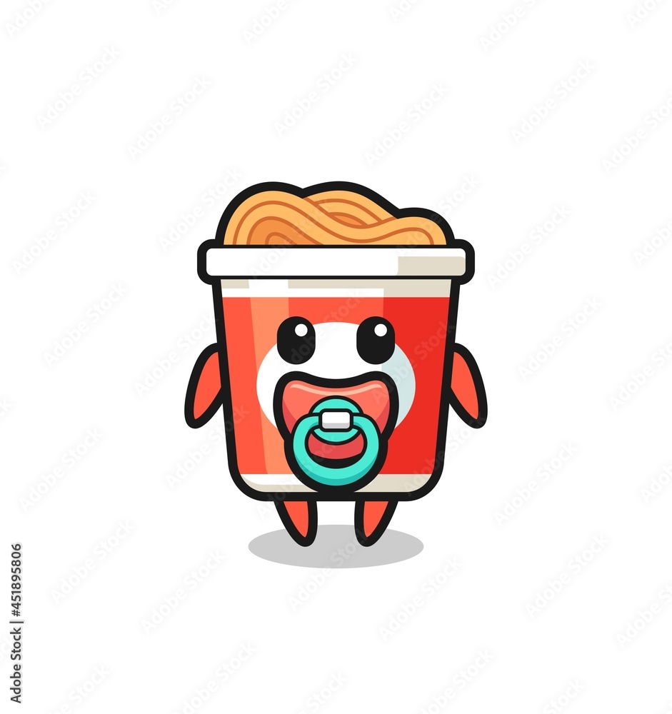 baby instant noodle cartoon character with pacifier baby instant noodle cartoon character with pacifier
