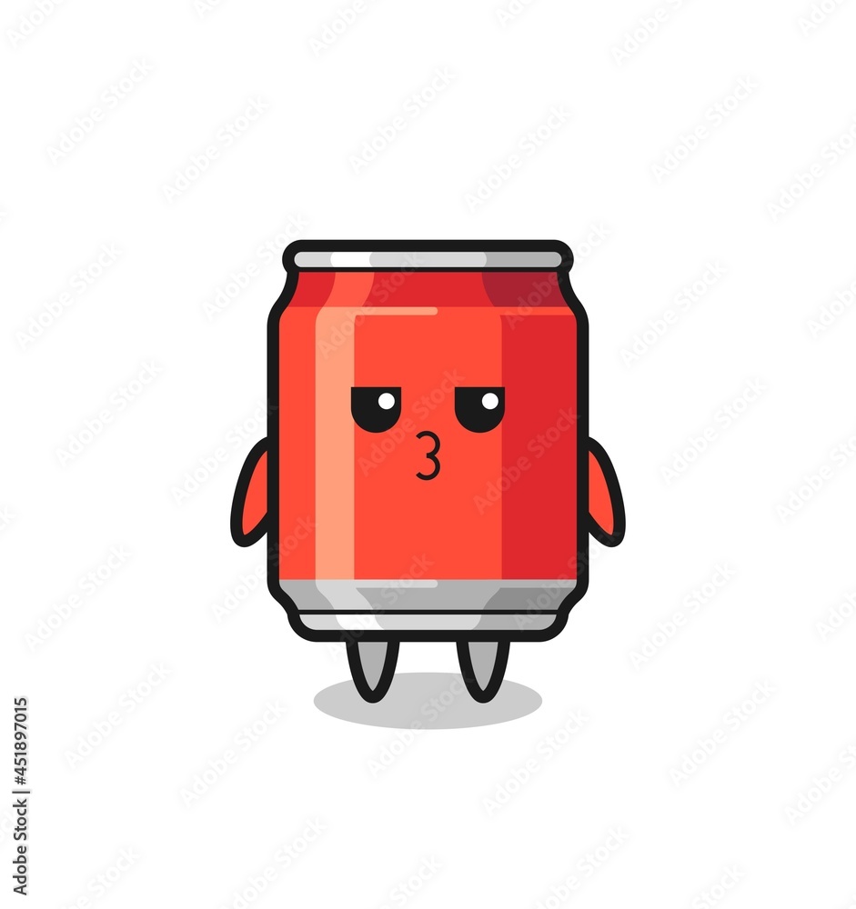 the bored expression of cute drink can characters the bored expression of cute drink can characters