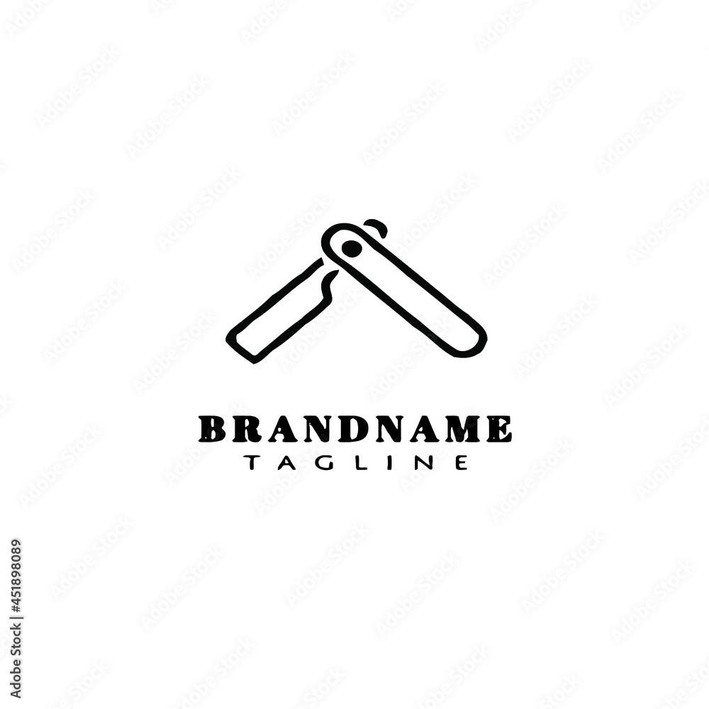 razor blade logo design template icon vector illustration razor blade logo design template icon vector illustration
