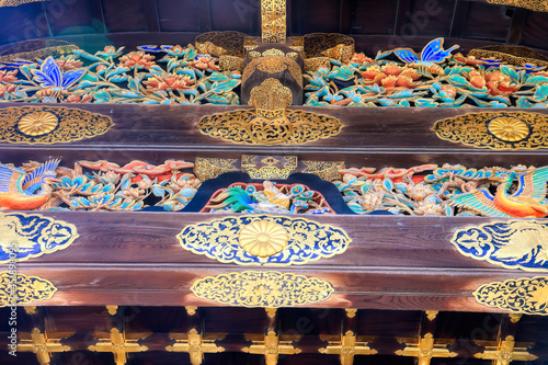 京都、二条城の唐門の装飾