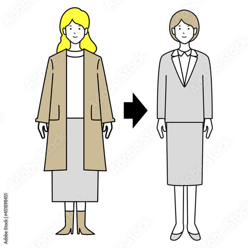 就活準備する女子大生