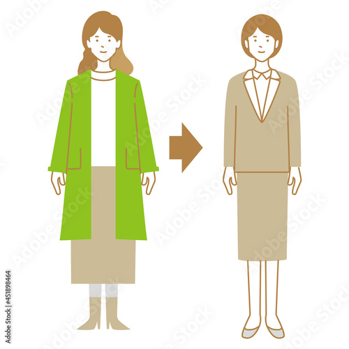 就活準備する女子大学生