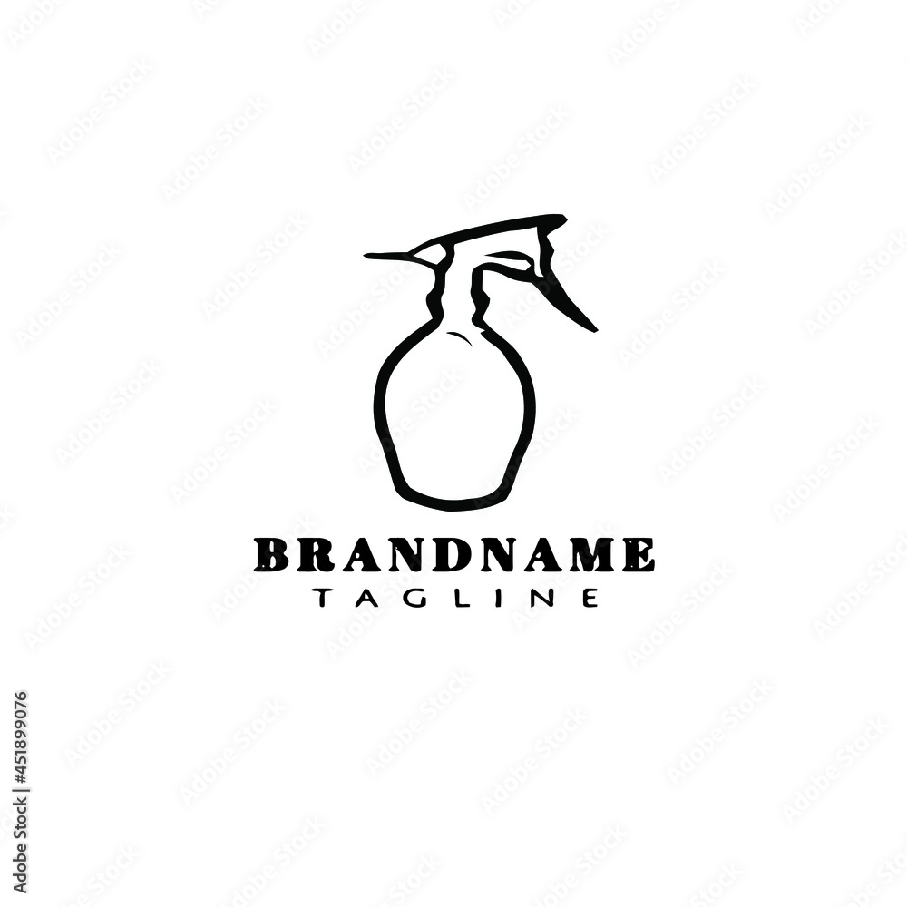 Obraz premium spray bottle cartoon logo icon template vector illustration