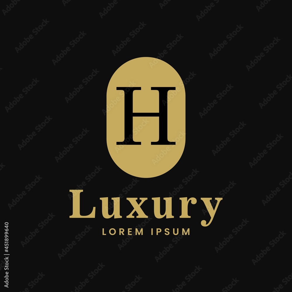 Naklejka premium simple alphabet logo luxury concept with ellipse combination
