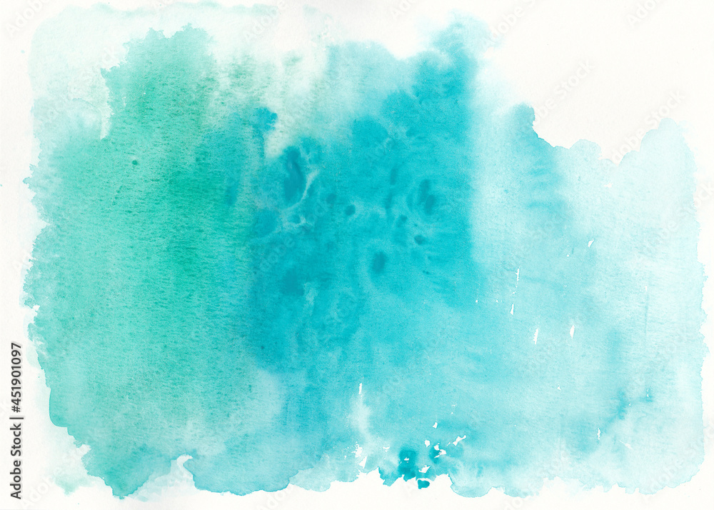 水色と緑色の水彩テクスチャ Stock Illustration Adobe Stock
