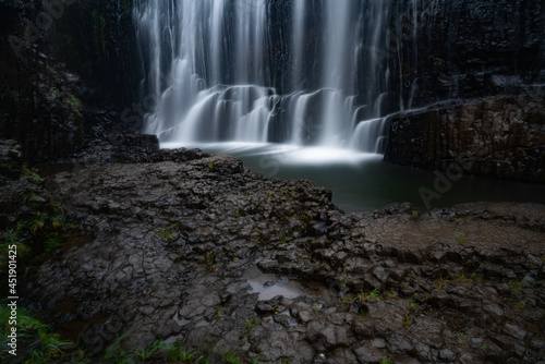 Mesmerizing view of Guide Falls with rocky land in Burnie, Tasmania, Australia photo