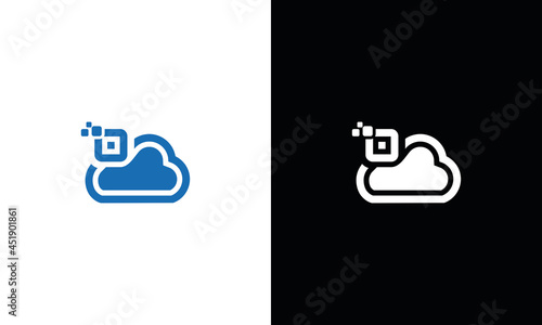 Cloud logo creative design template, cloud computing concept, vector illustration