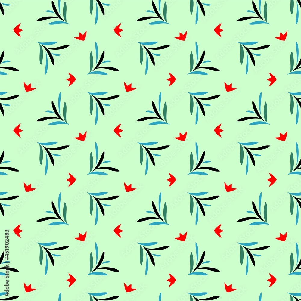 Fabric design. Vector floral spring pattern. Flowers for textile print Fabric design. Vector floral spring pattern. Flowers for textile print