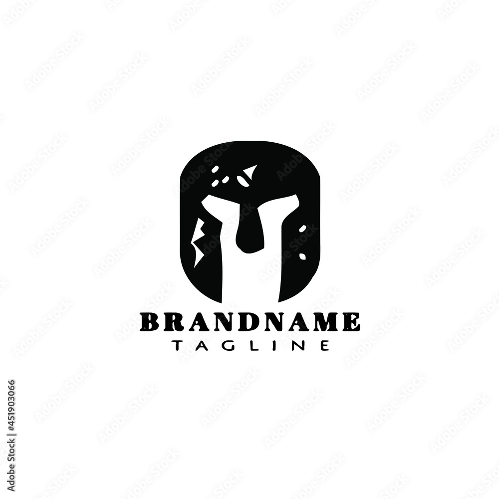 barbarian helmet logo icon design template black vector illustration barbarian helmet logo icon design template black vector illustration