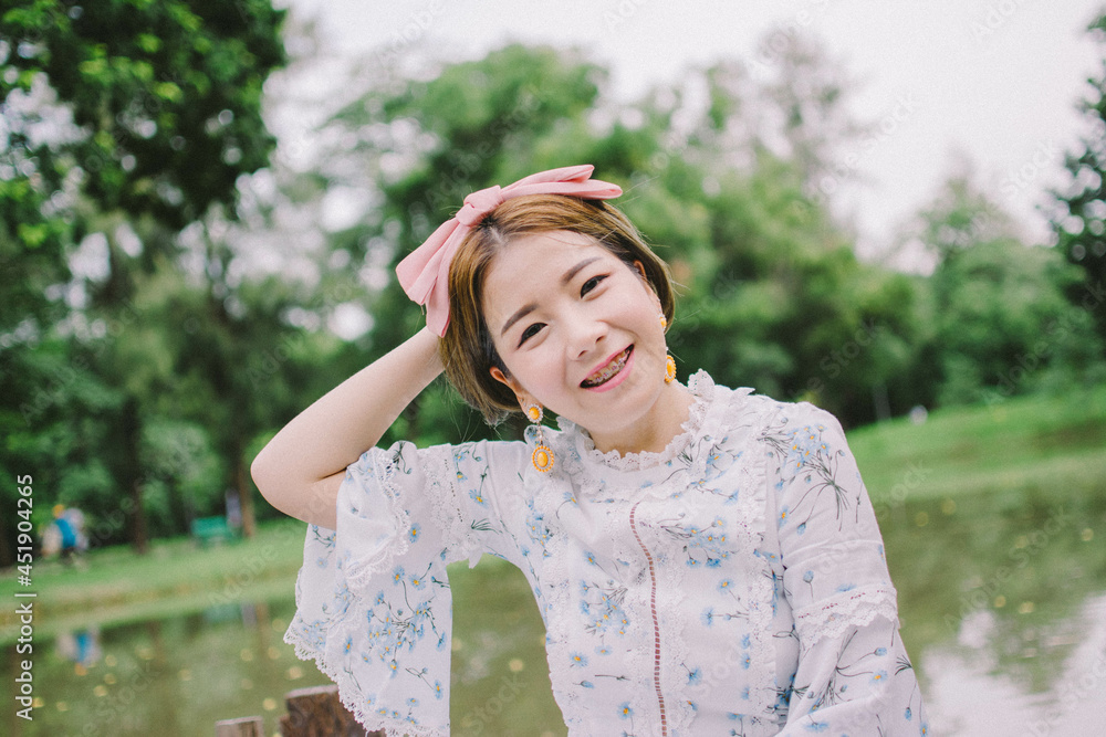 Portrait of a woman decorated in a film style. Portrait of a woman decorated in a film style.