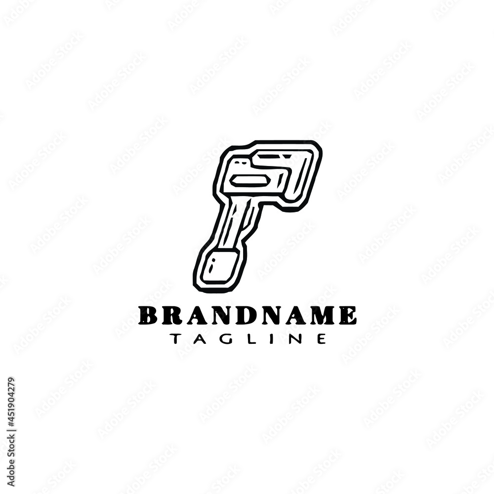barcode scanners cartoon logo icon design template black vector illustration barcode scanners cartoon logo icon design template black vector illustration