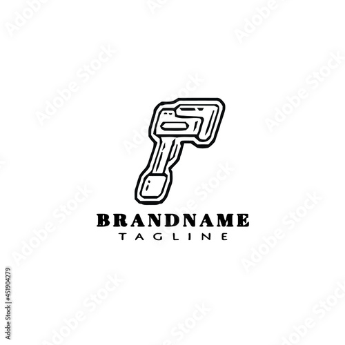 barcode scanners cartoon logo icon design template black vector illustration