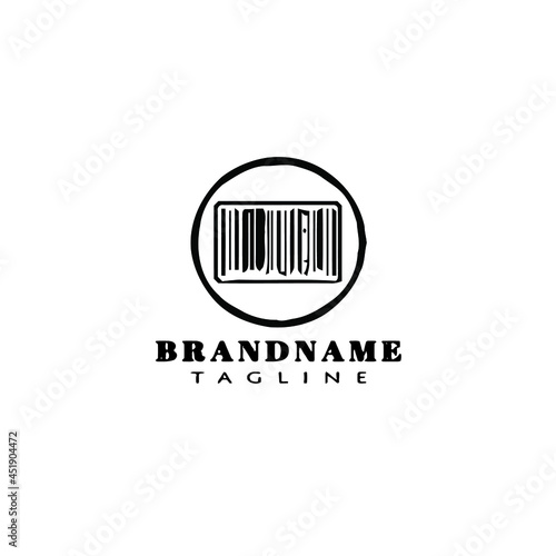 concept barcode scanners cartoon logo icon design template black vector illustration