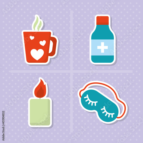 self care icon set