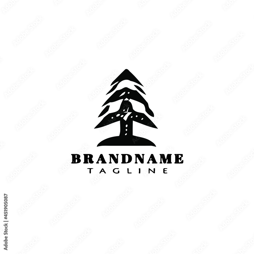 christmas tree logo icon design vector illustration