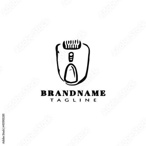hair clippers logo cartoon black icon design vector