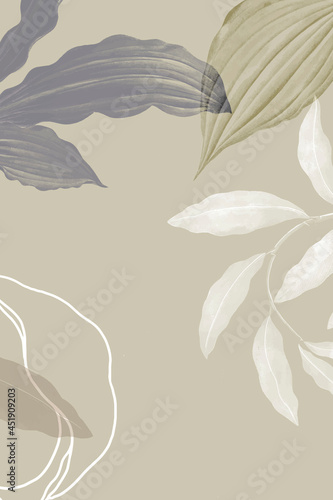 Tropical leafy background vector