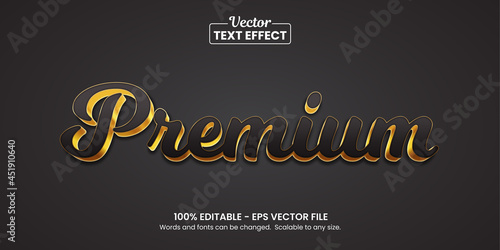 Gold Premium Luxury text effect, Editable text effect