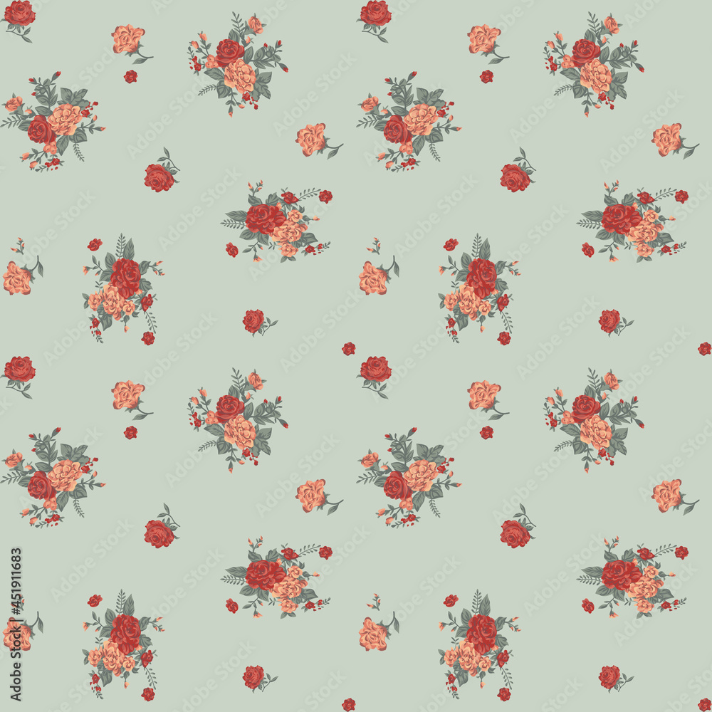 Classy Rose Digital Papers, Seamless Patterns, Flower Bouquet illustration, 12 inches Classy Rose Digital Papers, Seamless Patterns, Flower Bouquet illustration, 12 inches