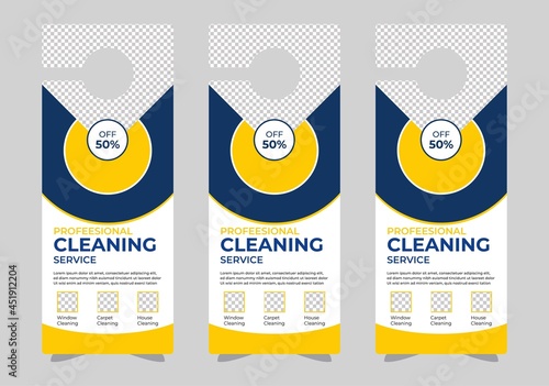 cleaning service door hanger design