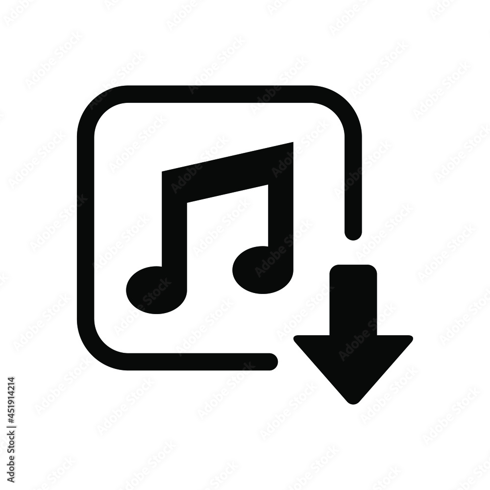 Song download icon vector graphic Song download icon vector graphic