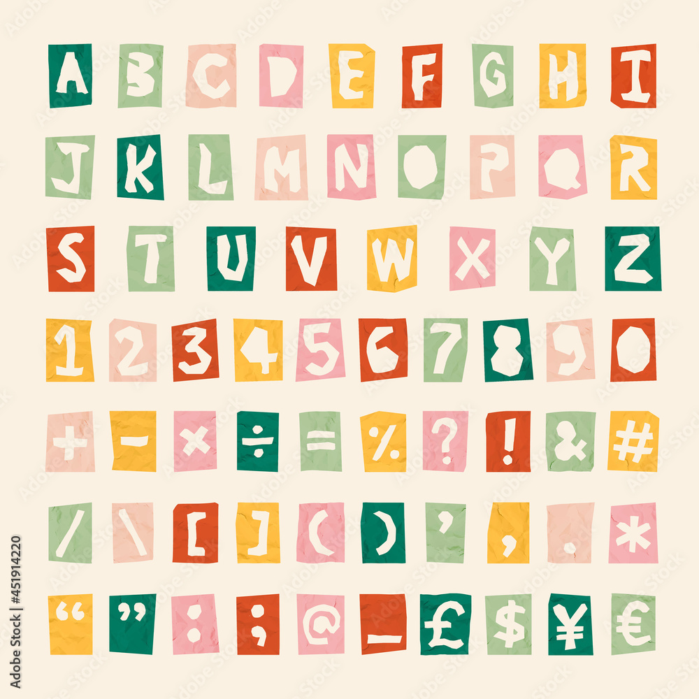 Vector Symbols, Alphabet, Numbers font lettering Vector Symbols, Alphabet, Numbers font lettering