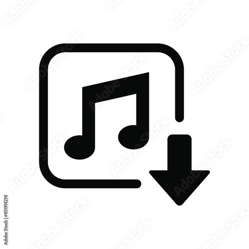 Song download icon vector graphic